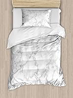 Vista 207 de Ambesonne Juego de funda de edredón de pesca, lubina de boca grande atrapando un bocado en espray de agua, imagen salvaje, juego de cama decorativo