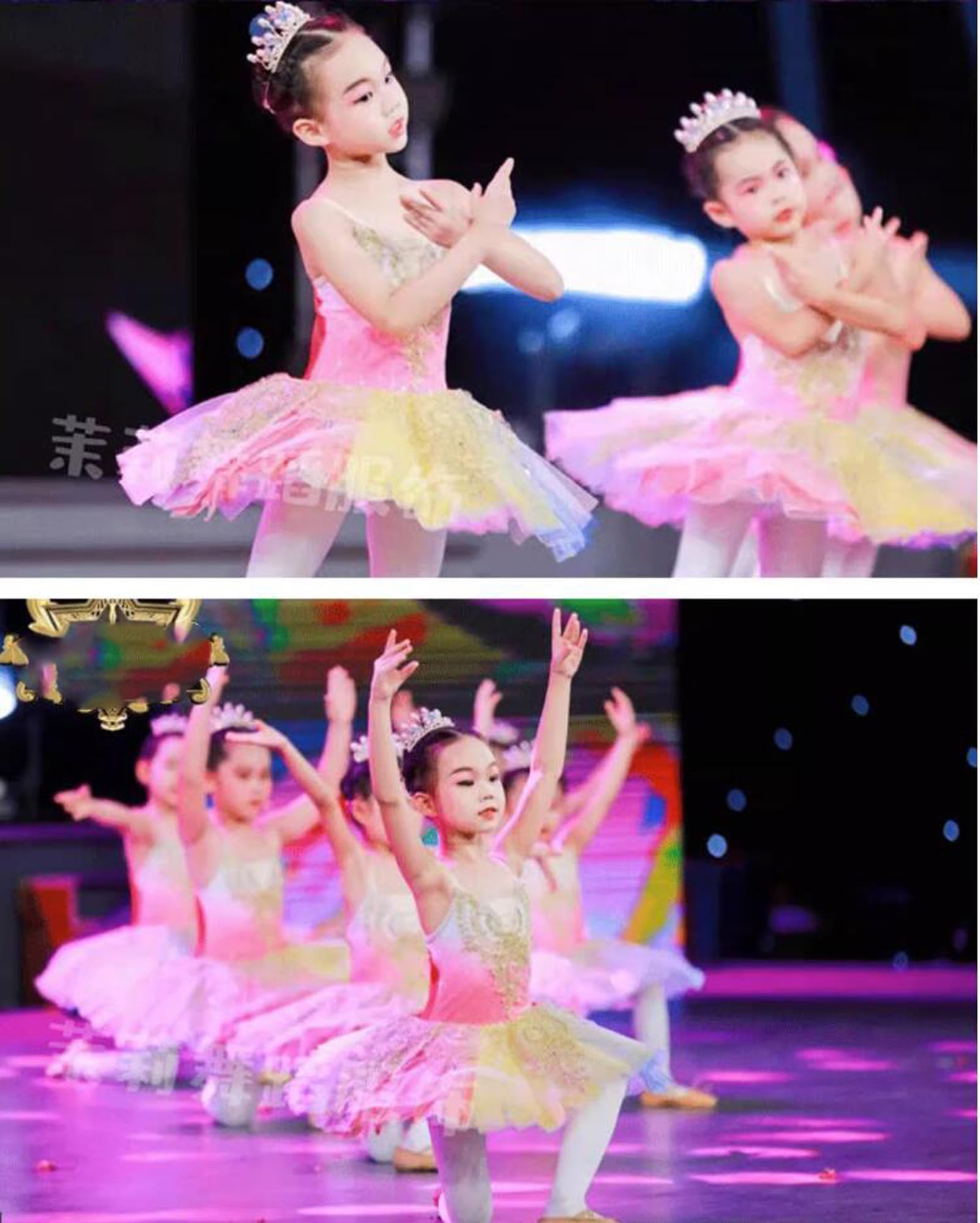 Vestido de Ballet con Tutú y Falda de Bailarina para Fiesta Competición para Niña Disfraz de Ballet de Lago de Los Cisnes (160)