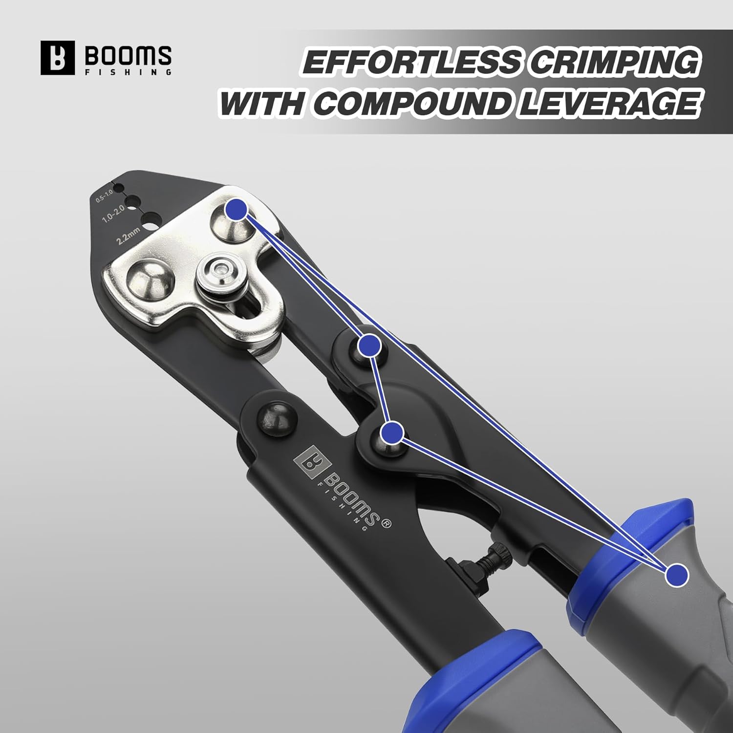 Booms Fishing Crimping Pliers Kit: 8.8in Crimper Tool for Wire & Mono Lines Up to 2.2mm -Includes 140pcs Double Barrel Sleeves - XW42 Saltwater Freshwater Rigging Tool