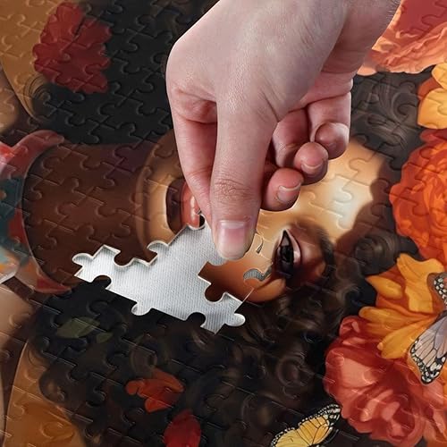 Miniatura 4 de Rompecabezas de 1000 piezas para adultos American African Black Girl Flower Wood Puzzles Educativo Cerebro Juguetes 21216941 Chica Negra Africana