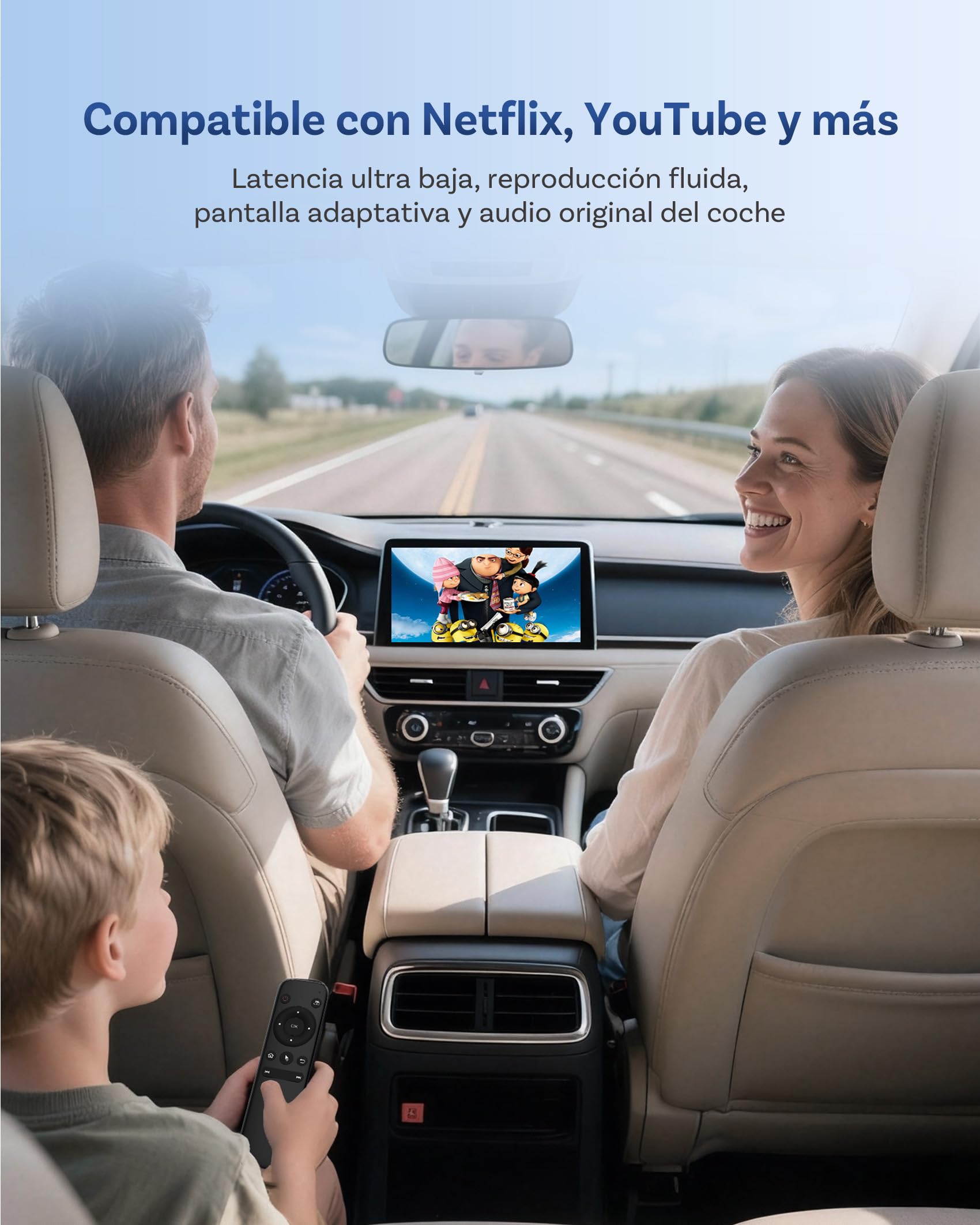 OTTOCAST Play2video Ultra, 2026 Nuevo Adaptador CarPlay & Android Auto Inalámbrico con Youtube Netflix, 4GB+32GB Plug & Play Chip 5G, WiFi6, AI Box para Coches con CarPlay por Cable después de 2016