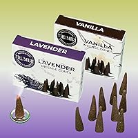 Vista 382 de TRUMIRI Incense Cones - Combo Pack of 20 Cone Incense - 10 Nag Champa + 10 Palo Santo - Insence Cones - Incense Cones Scented - Cone Incense Scents