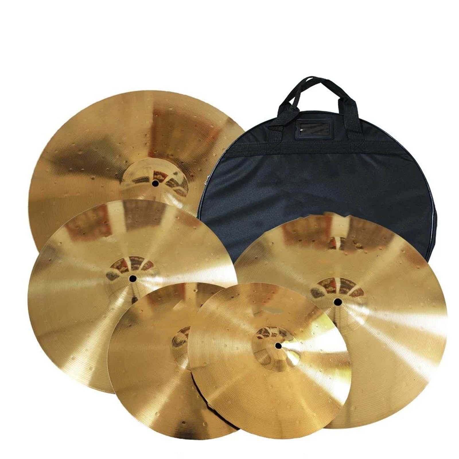 Piatti Da Pratica Pack De Cymbales En Laiton 5 Pièces Cymbale De Tambour Dentraînement 14Hihats 16 18Crash 20 Cymbale Ride Pour Ensemble