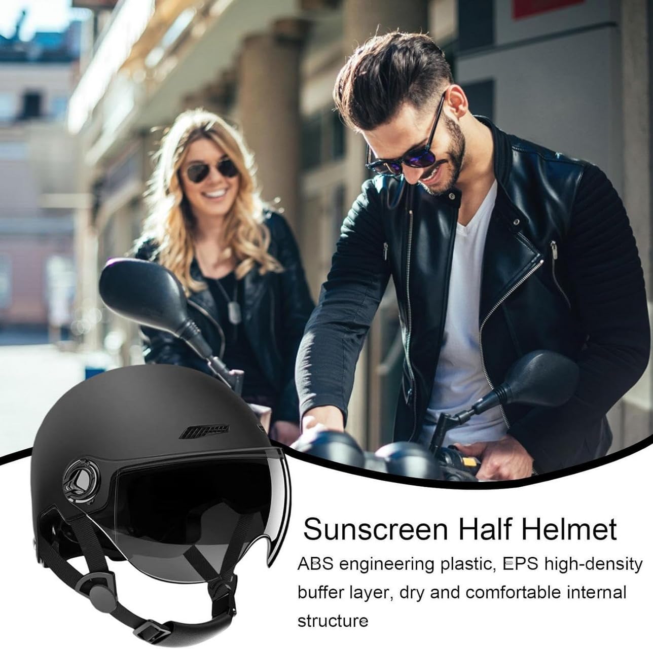 Casco Elettrico per Adulti - Unisex per Bici, Scooter, Skateboard - Altamente Protettivo Mezza Calotta per Uomini e Donne