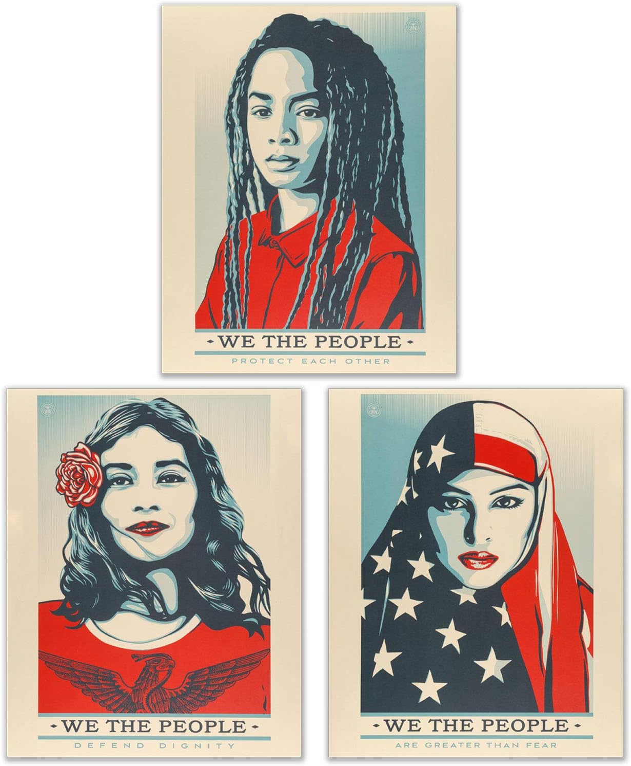 BigWig PrintsShepard Fairey - Set of 3 (8 inches x 10 inches) We the People Photos