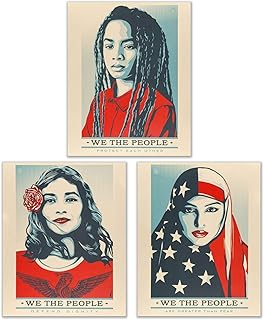 Shepard Fairey Prints - Set of 3 (8 inches x 10 inches) We the People Photos