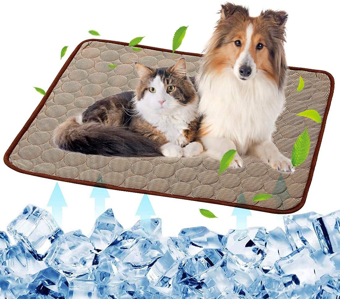 PETANGEL Pet Cooling Mat, Washable, Reusable & Breathable Ice Silk Pet Self Cooling Blanket | Non-Toxic Pet Sleeping Pad Blanket for Pet Beds Kennels Couches Sofa Floors Car Seat (Size - XL) (B09QJ2Y3VZ) Amazon Price History, Amazon Price Tracker
