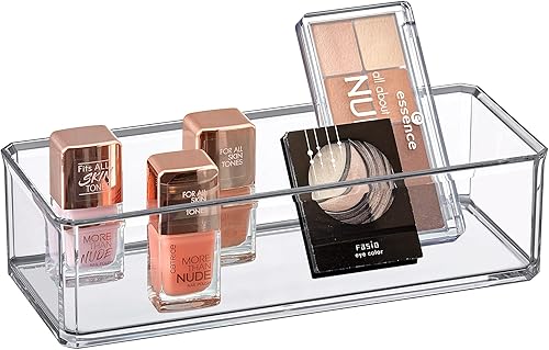 Amazing Abby - Glamour - Organizador de maquillaje acrílico con 1 compartimento, soporte de lápiz labial de plástico transparente, solución perfecta