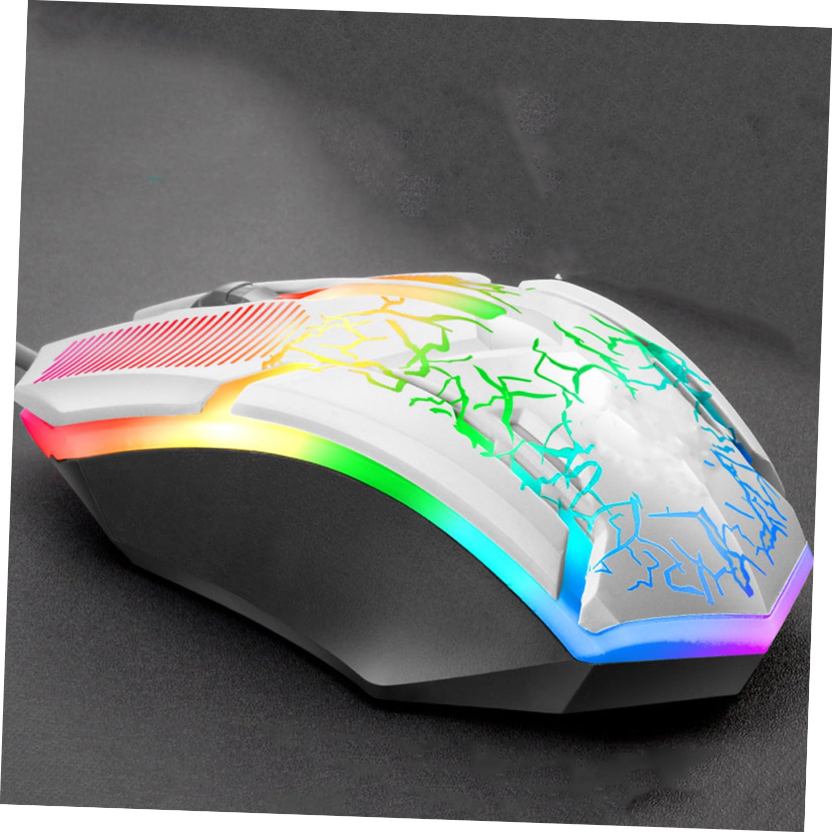 Tastiera Meccanica Bianca con Mouse, Set USB Retroilluminato