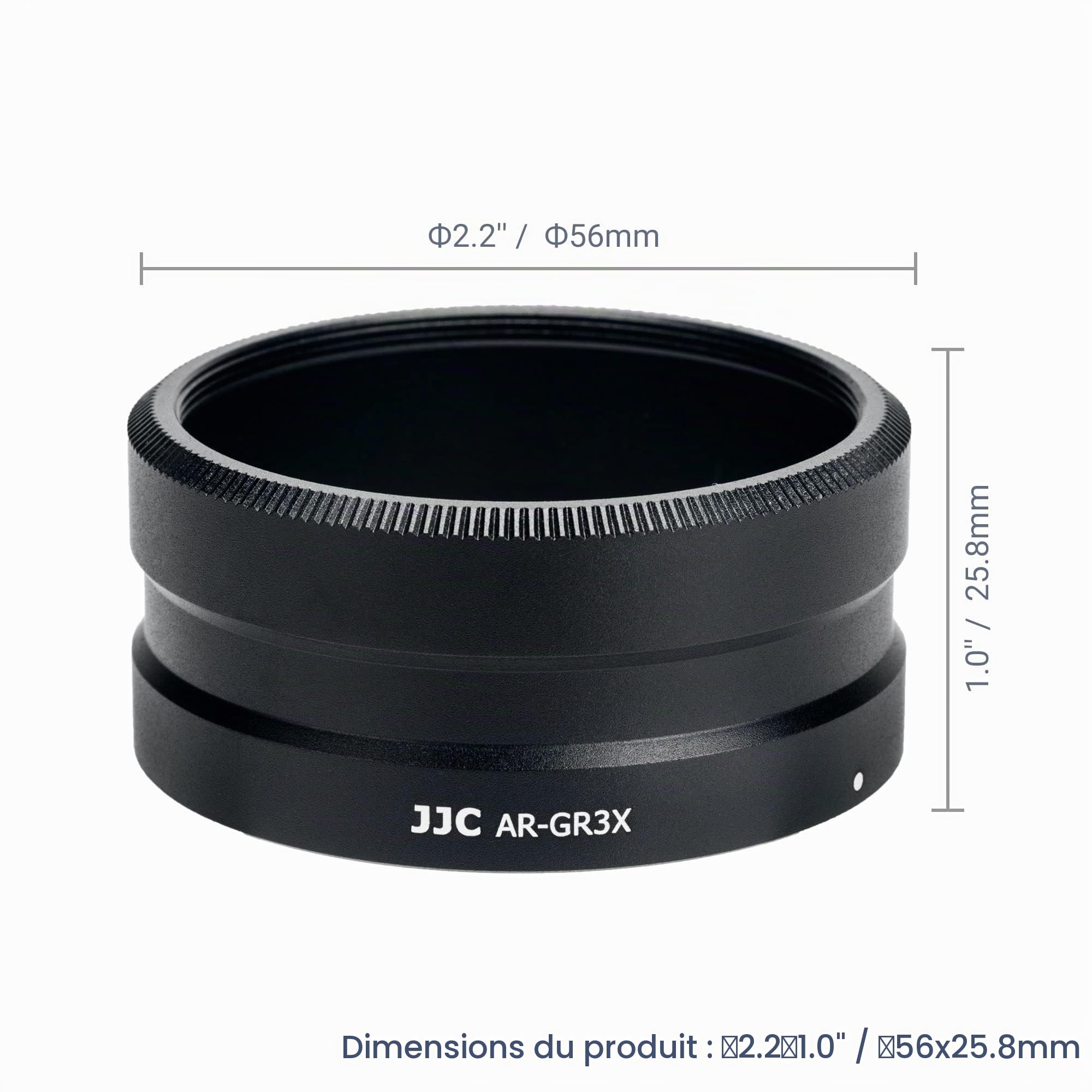 JJC Bague d'adaptation de Filtre en métal pour Appareil Photo RICOH GR IIIx GR IIIx HDF GR3x avec lentille de Conversion GT-2, Remplacement pour Adaptateur d'objectif RICOH GA-2