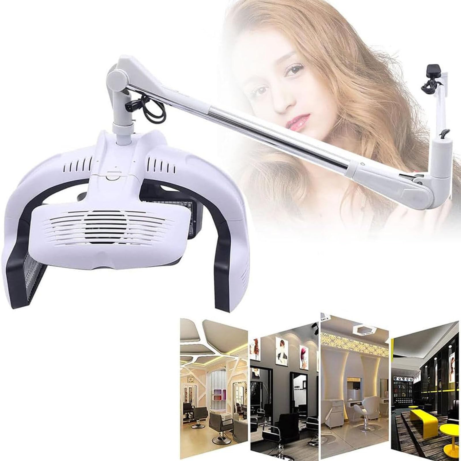 Orbiting Infrared Hair Dryer Hair Perm Color Accelerator Processor Salon Spa Rolling Hair Steamer Conditioner Temperature Height Adjustable