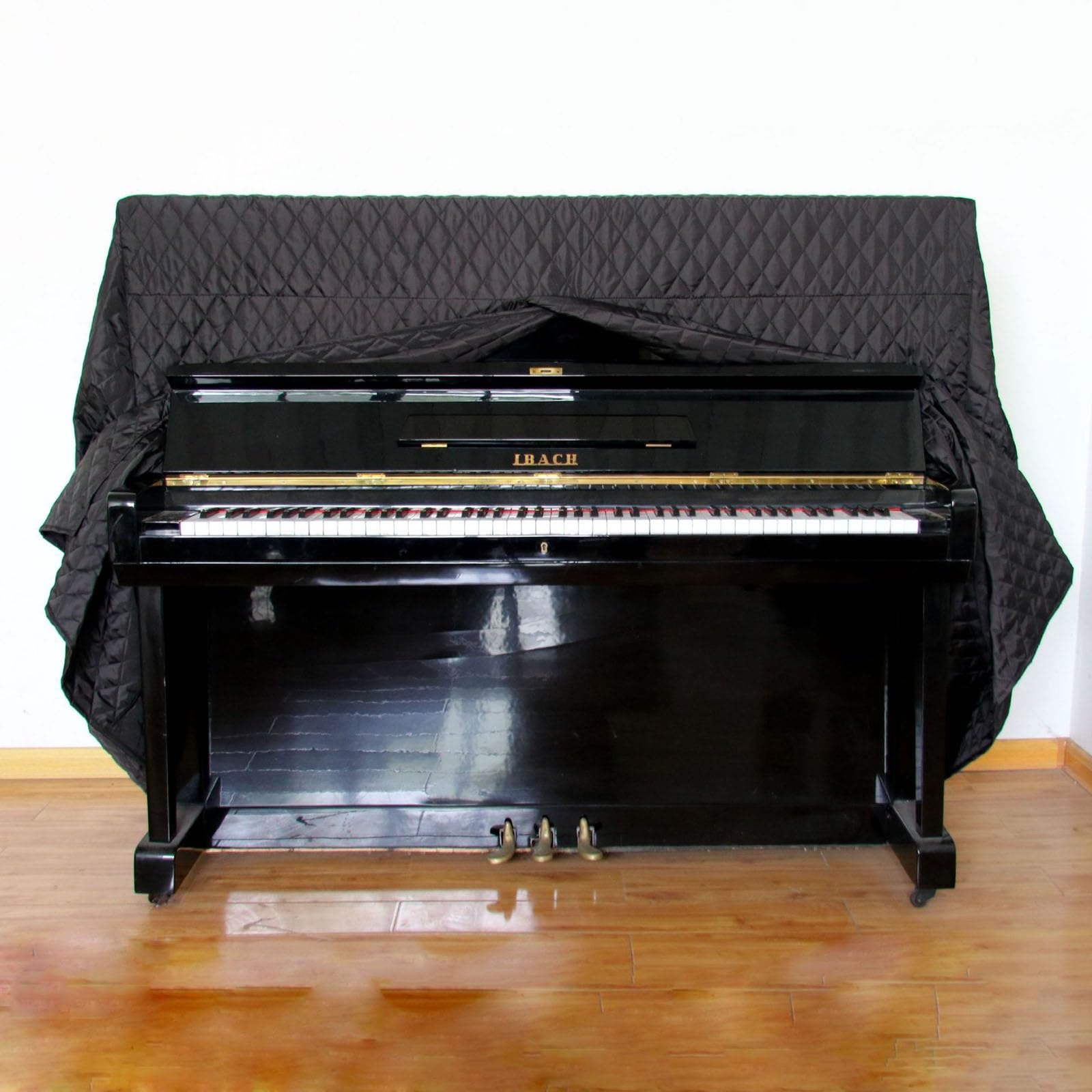 Funda para Piano Vertical -Cubierta Vertical del Piano | Funda impermeable de algodón prensado con costuras cruzadas -para piano vertical universal (155*35*125cm)