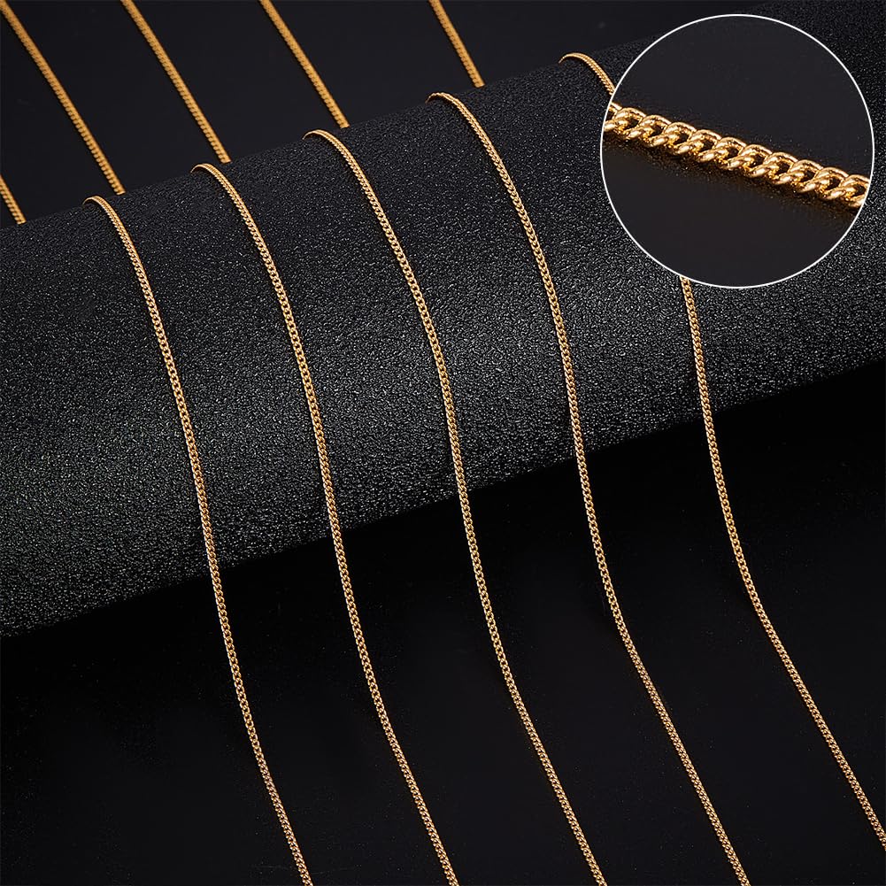 Beebeecraft 1 Scatola di 10M Catena A Maglie Intrecciate Ottone Placcato Oro 18K Collana A Maglia Grossa Ovale Da 1.8mm con 20 Fermagli Ad Artiglio di Aragosta e 50 Anelli di Salto per La Creazione di