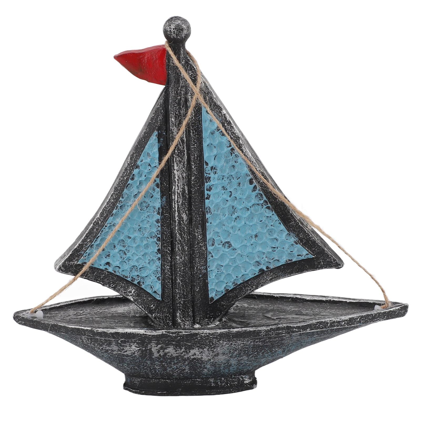 TANIQIACA Vintage Style Sailing Boat Model, Nautical Decor for Home Bar Coffee Shop, Shelf Tabletop Decor, Thoughtful Maritime Lovers, 25x7.5x24cm