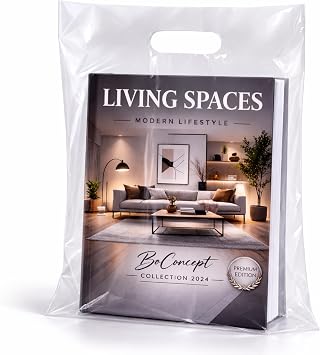 Infinite Pack 100 Clear Plastic Merchandise Bags with Handles 12"x15" | 1.25Mil Thick Glossy Retail Shopping Bags for Small Business, Boutique, Gifts for Shopping, Clothing, and Trade Show