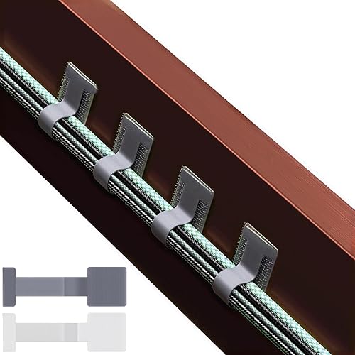 Sujetacables de gancho y bucle, organización de cables debajo del escritorio, nuevo tipo ajustable de gancho estable, artículos esenciales para el