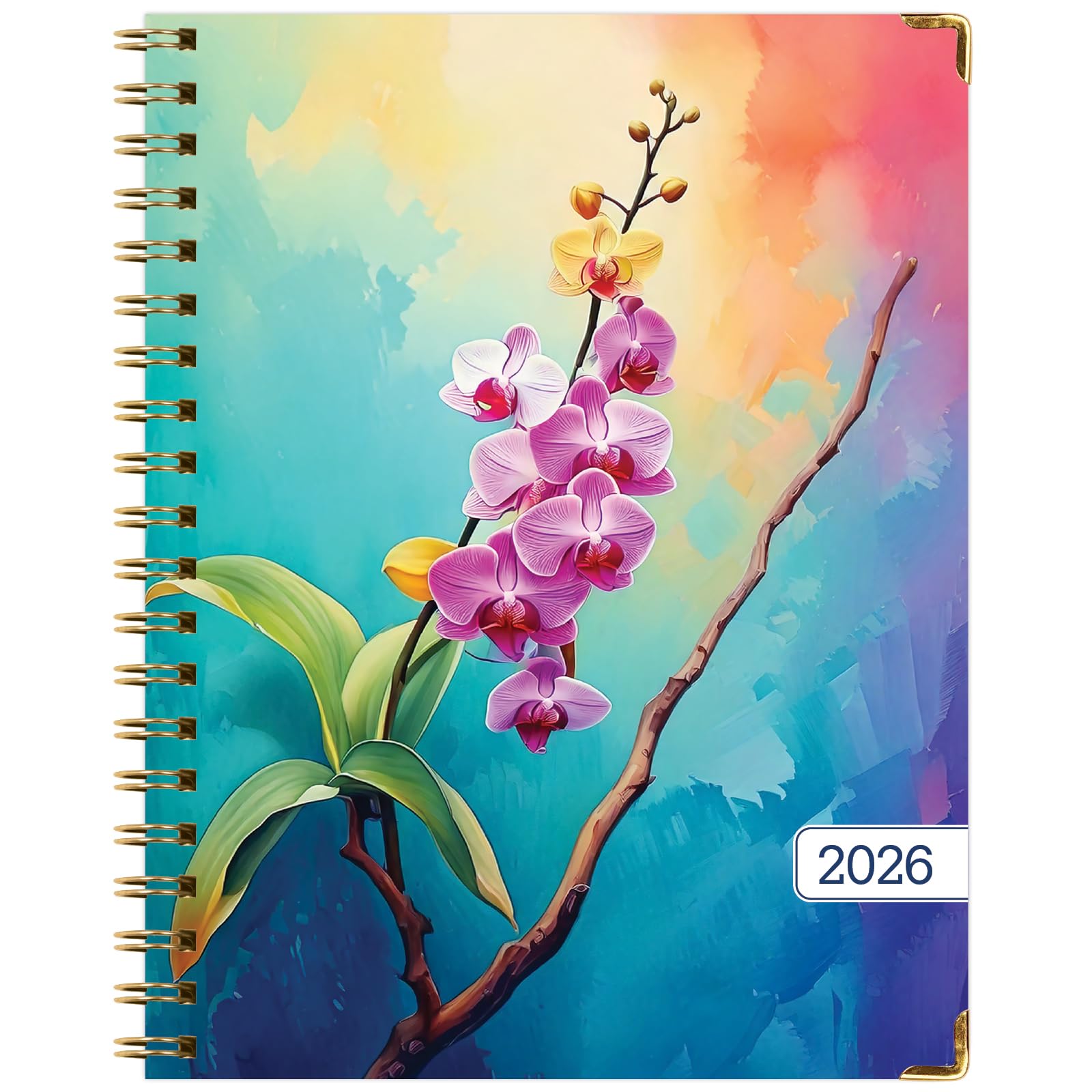Agenda 2026 de tapa dura, 8.5 x 11 pulgadas: 14 meses (noviembre de 2025 a diciembre de 2026), agenda diaria, semanal, mensual, agenda anual, marcapáginas, carpeta de bolsillo y juego de notas