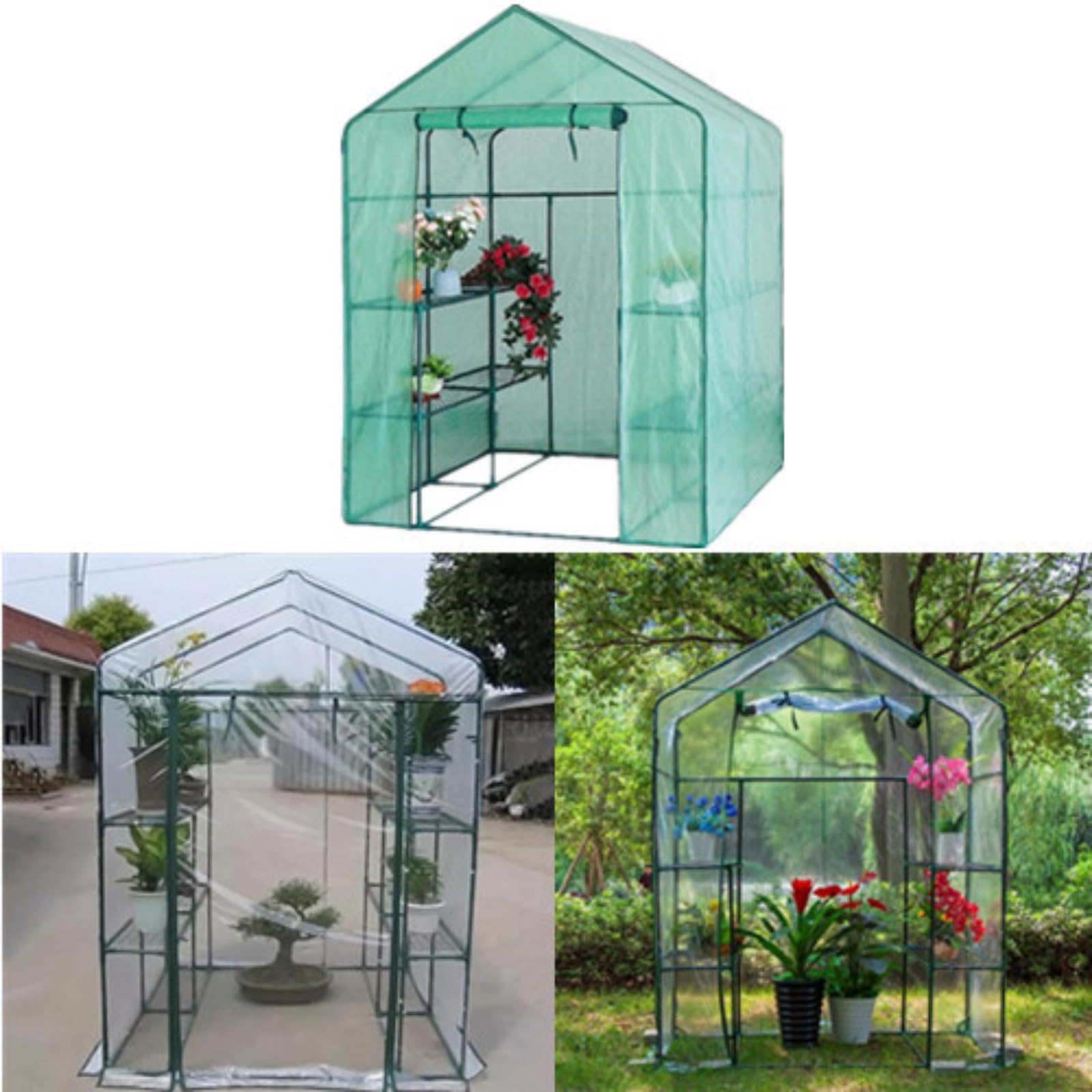 Générique - Funda de repuesto para invernadero, de PVC transparente e impermeable, tienda de jardín, invernadero, transparente, funda de repuesto para invernadero, 143 x 143 x 195 cm