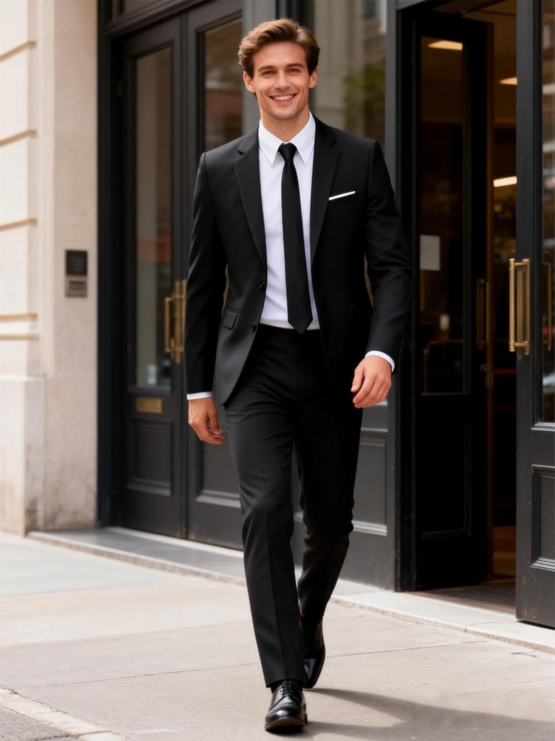 UNINUKOO Mens Suit Jacket Slim Fit Sport Coat 1 Button Notched Lapel Casual Fashion Dress Blazer for Men