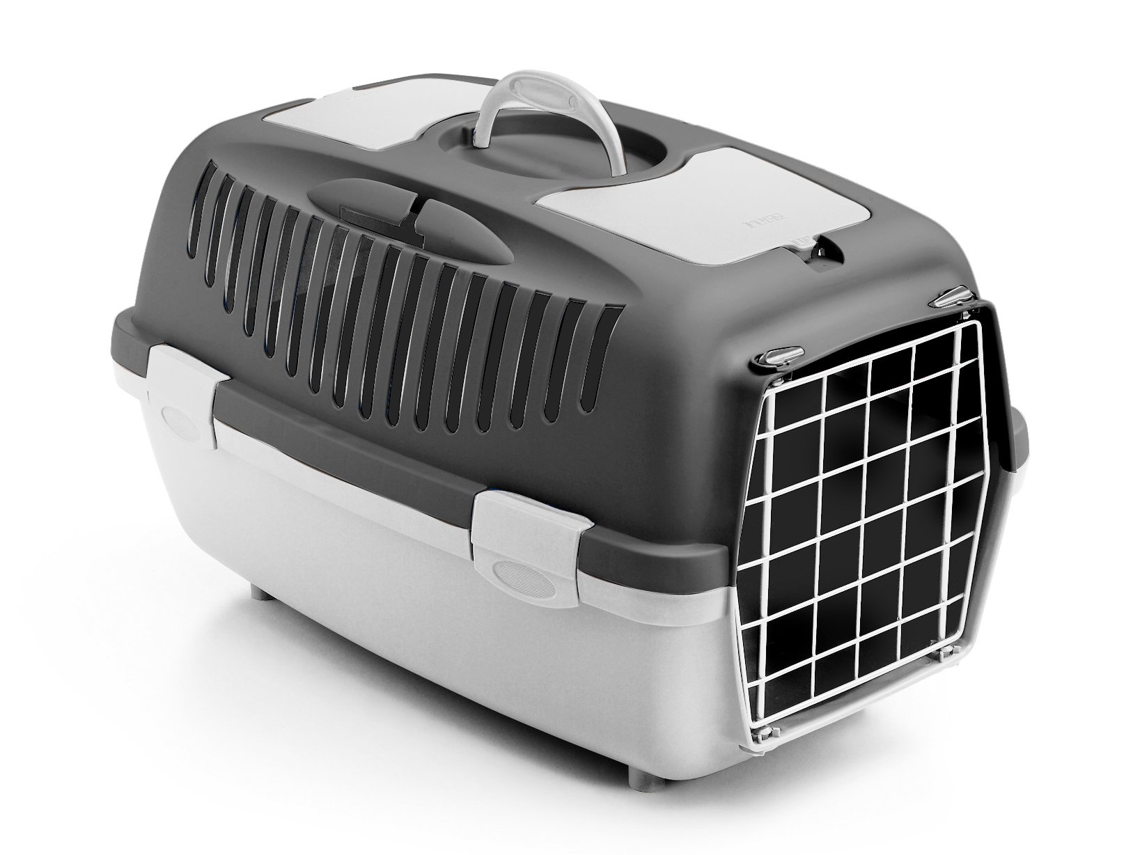 Gulliver 2, Transportbox, für Hunde und Katzen, dunkelgrau/grau, 55x36x35 cm