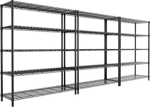 Miniatura 25 de Estantes de Almacenamiento Resistentes, 48" L x 20" A x 72" Al Unidad de Estantería de Garaje Soporta 2000 LBS, Estante de Utilidad de Metal