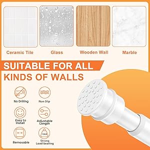 Fvonzon 6 Pack Small Tension Rods 12-19 Inch, Thin Tension Curtain Rods for Windows, Spring Rod for Closet, Cabinet & Kitchen, Mini Curtain Rod Tension Fit, Tiny Skinny Compression Rods White