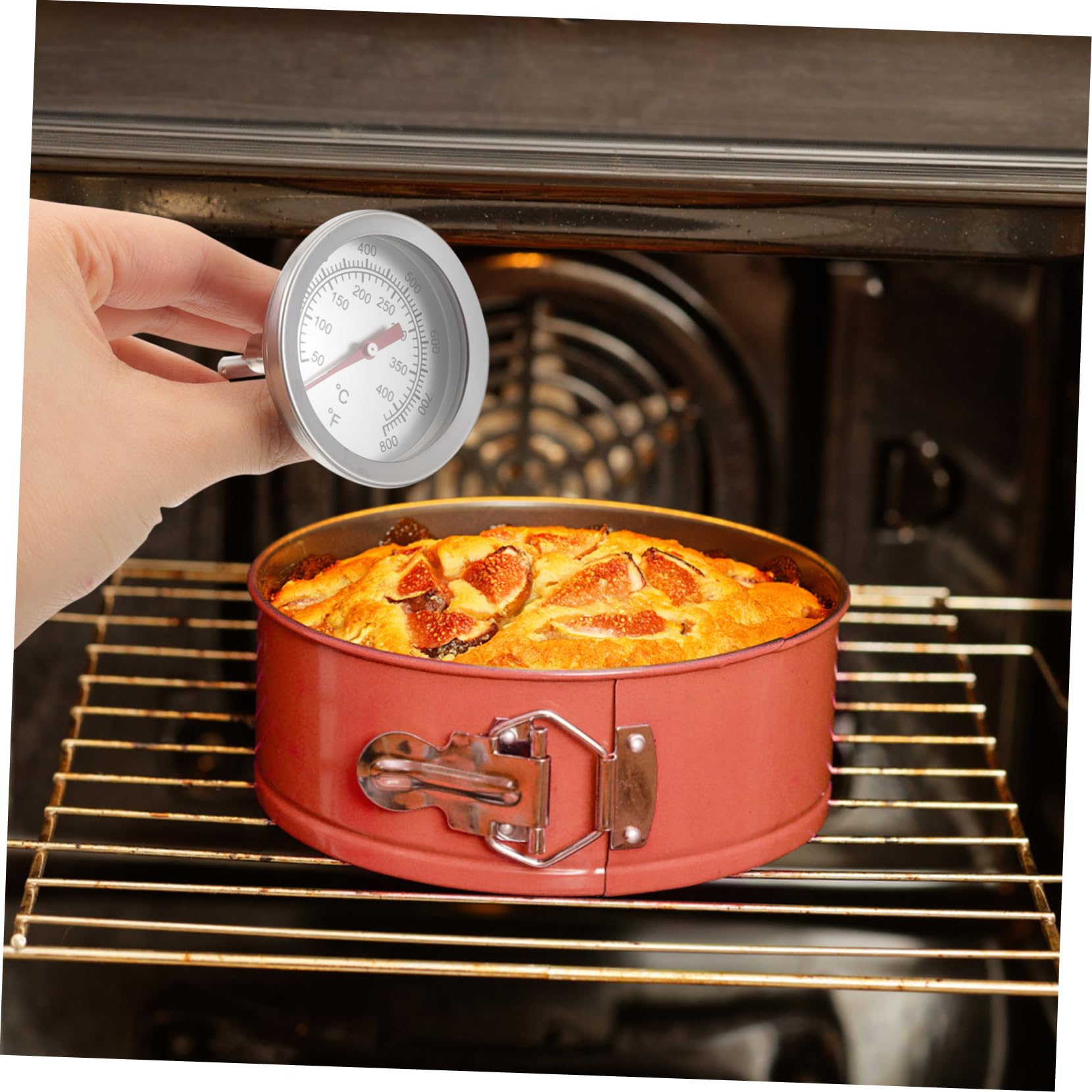 HEMOTON Chef Thermometer Cooking Temperature Gauge Oven Thermometer for Home Kitchen Smooth Surface