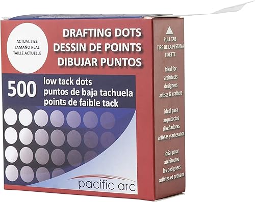 Miniatura 3 de Pacific Arc Puntos de dibujo profesionales en blanco 78 ", rollo de 500 puntos por caja