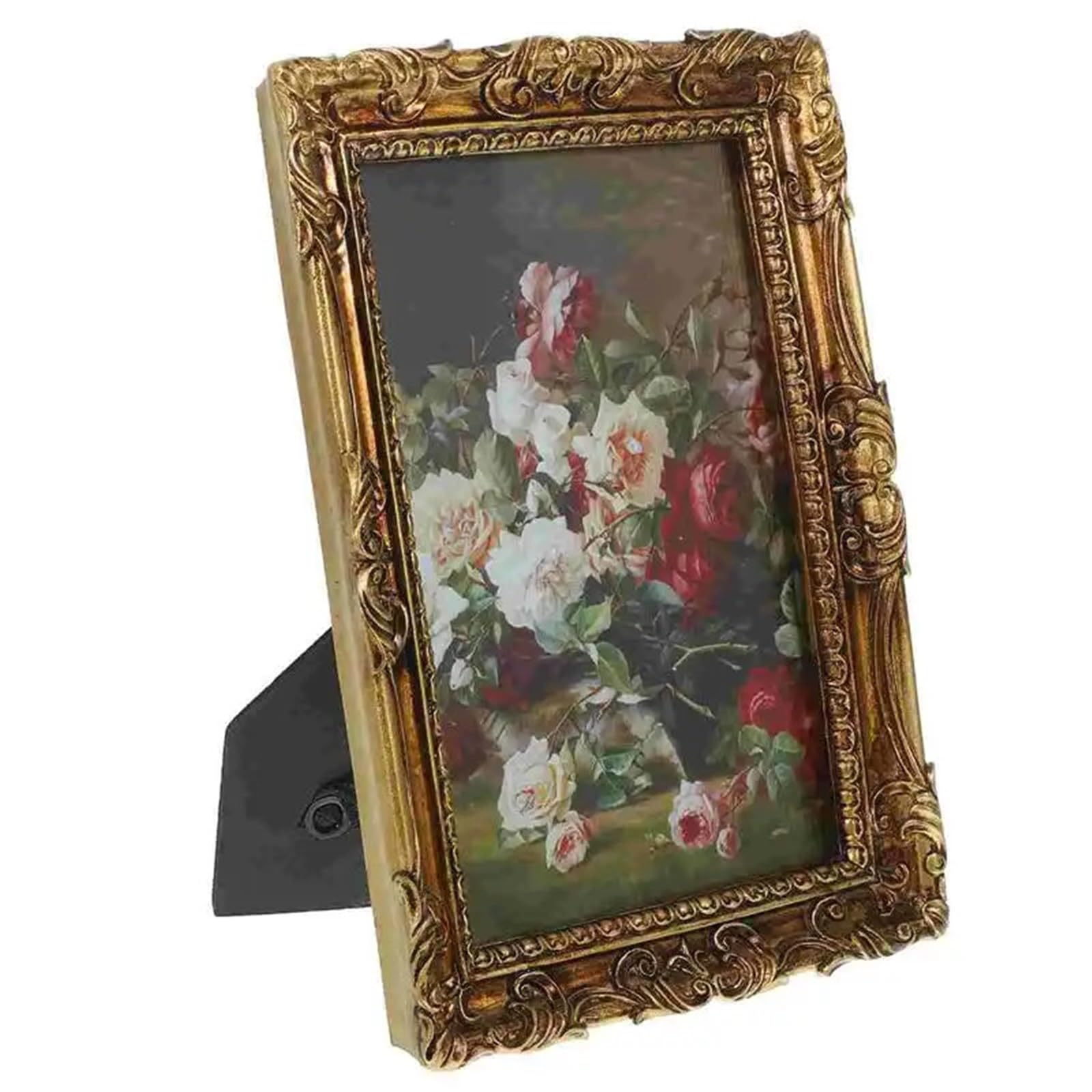 DAJGRHE Photo Frame Retro Photo Frame Vintage Picture Antique Display Resin Wall Hanging Desk