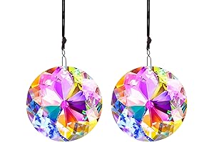 45MM AB-Colored Crystal Flower Window Prism: Pendant Rainbow Maker for Hanging Decoration