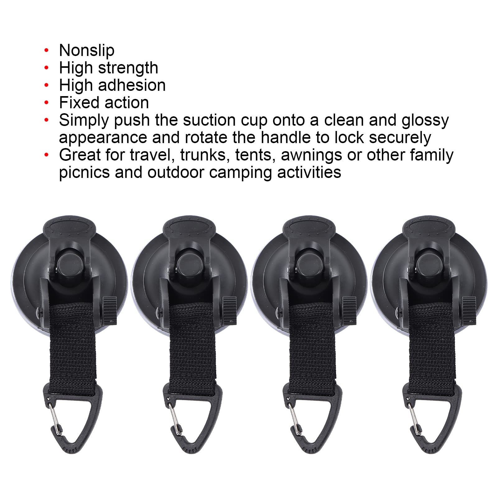 Ventose Resistenti Con Ganci 20 Kg – Set Per Auto, Campeggio, Barca, Ancoraggio Teloni - 2