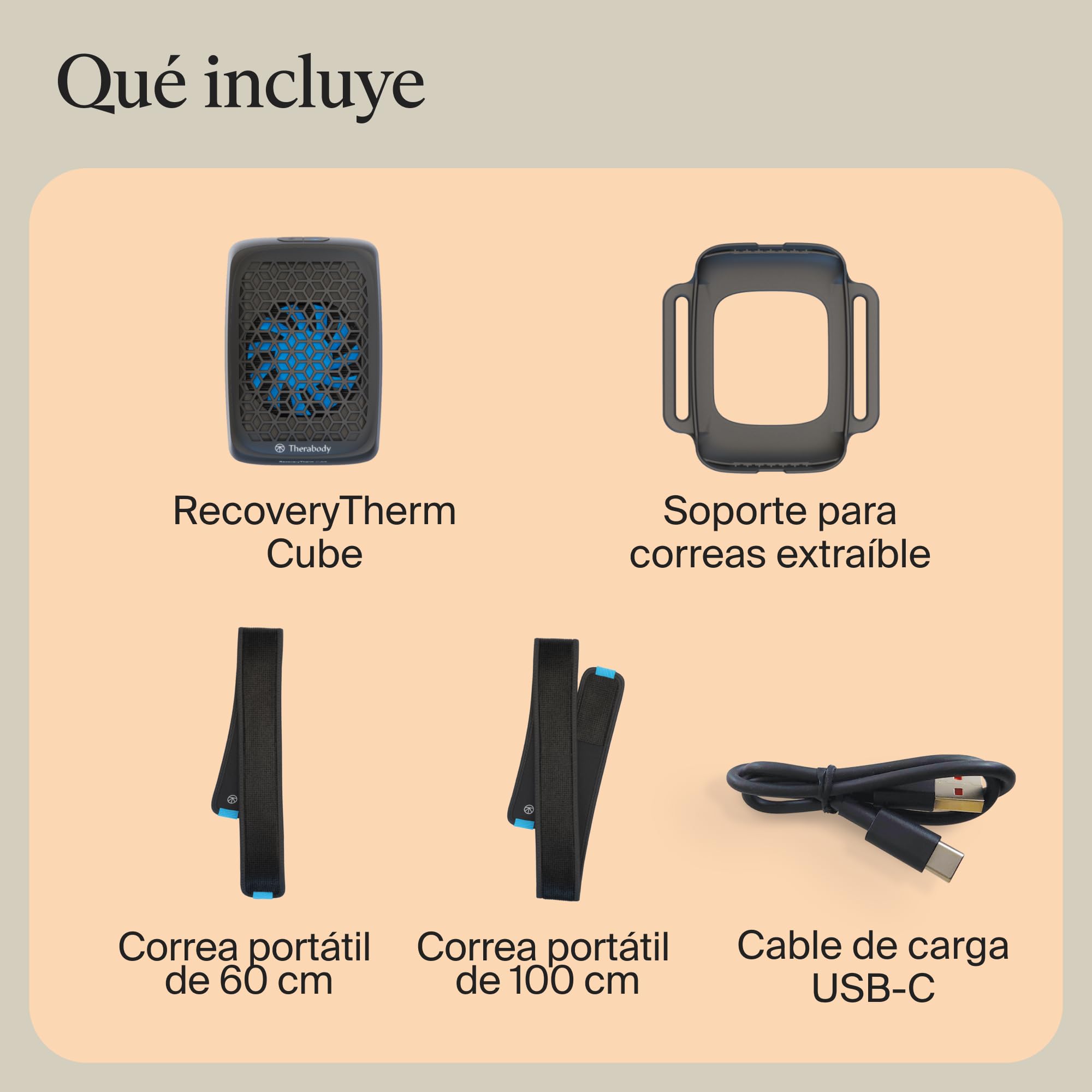 Therabody RecoveryTherm Cube: Terapia instantánea de calor, frío y contraste para aliviar el dolor y favorecer la recuperación después del ejercicio para rodillas, espalda, hombros y todo el cuerpo