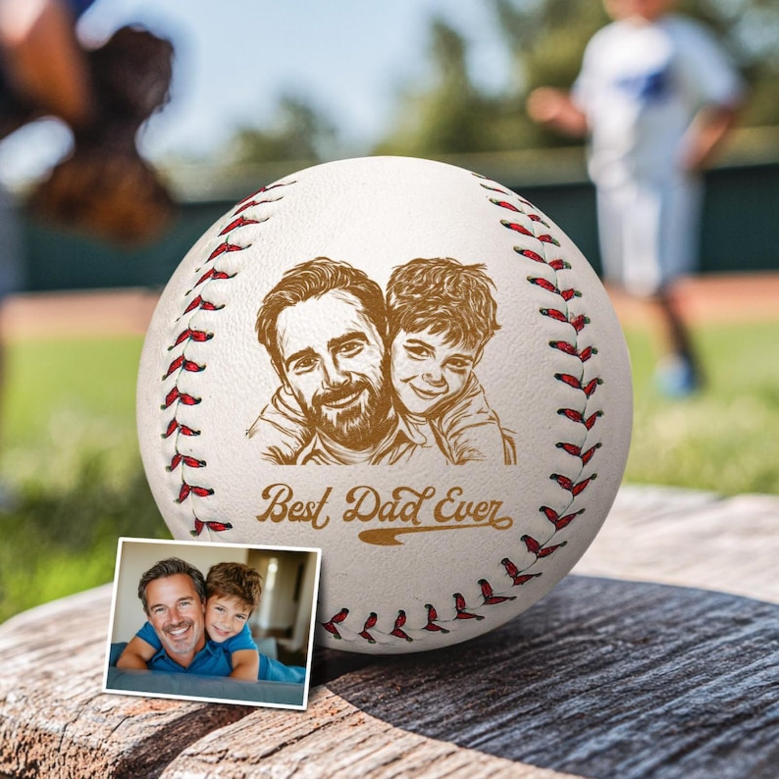 Andisijq Personalized Baseball,Custom Photo Baseball Ball Engraved Accessories,Groomsman Gifts for Dad Coach Teammates on Birthday Wedding Fathers Day Graduation Retirement Christmas