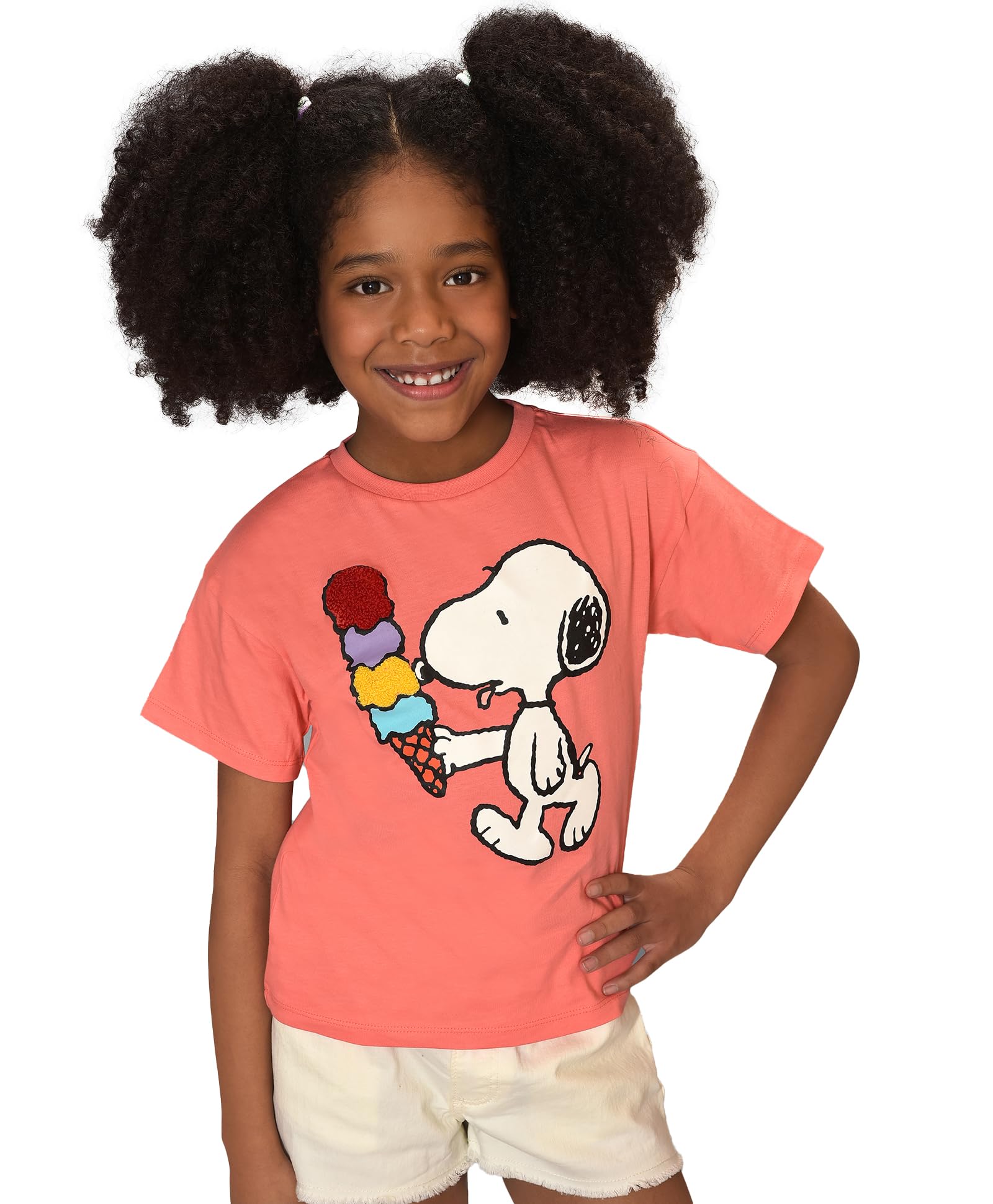 Mi ArcusPeanuts Snoopy Printed Cotton Round Neck Yellow T Shirt for Kids Baby Boys Girls Toddlers