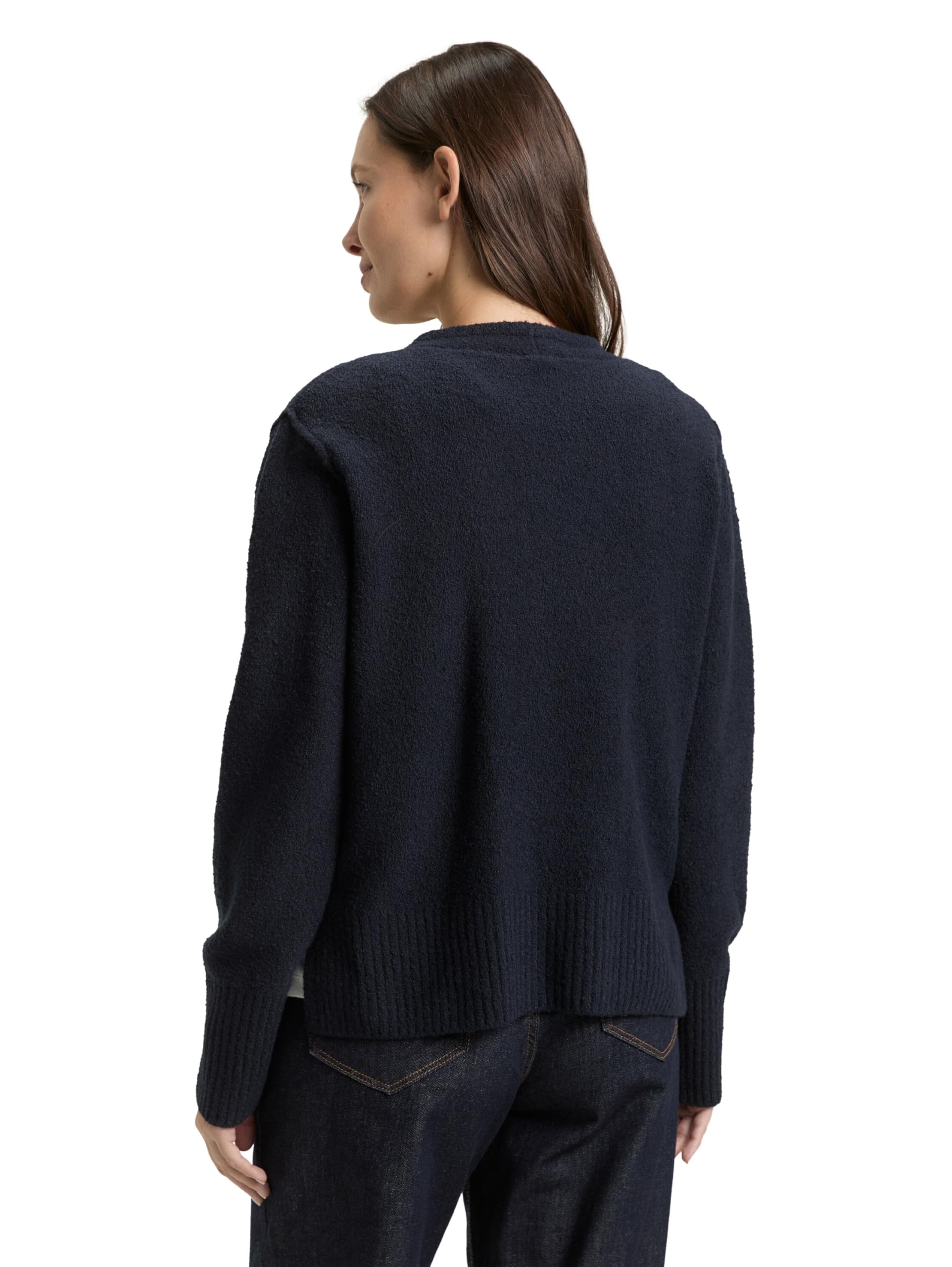 TOM TAILOR Damen Strickpullover mit V-Ausschnitt