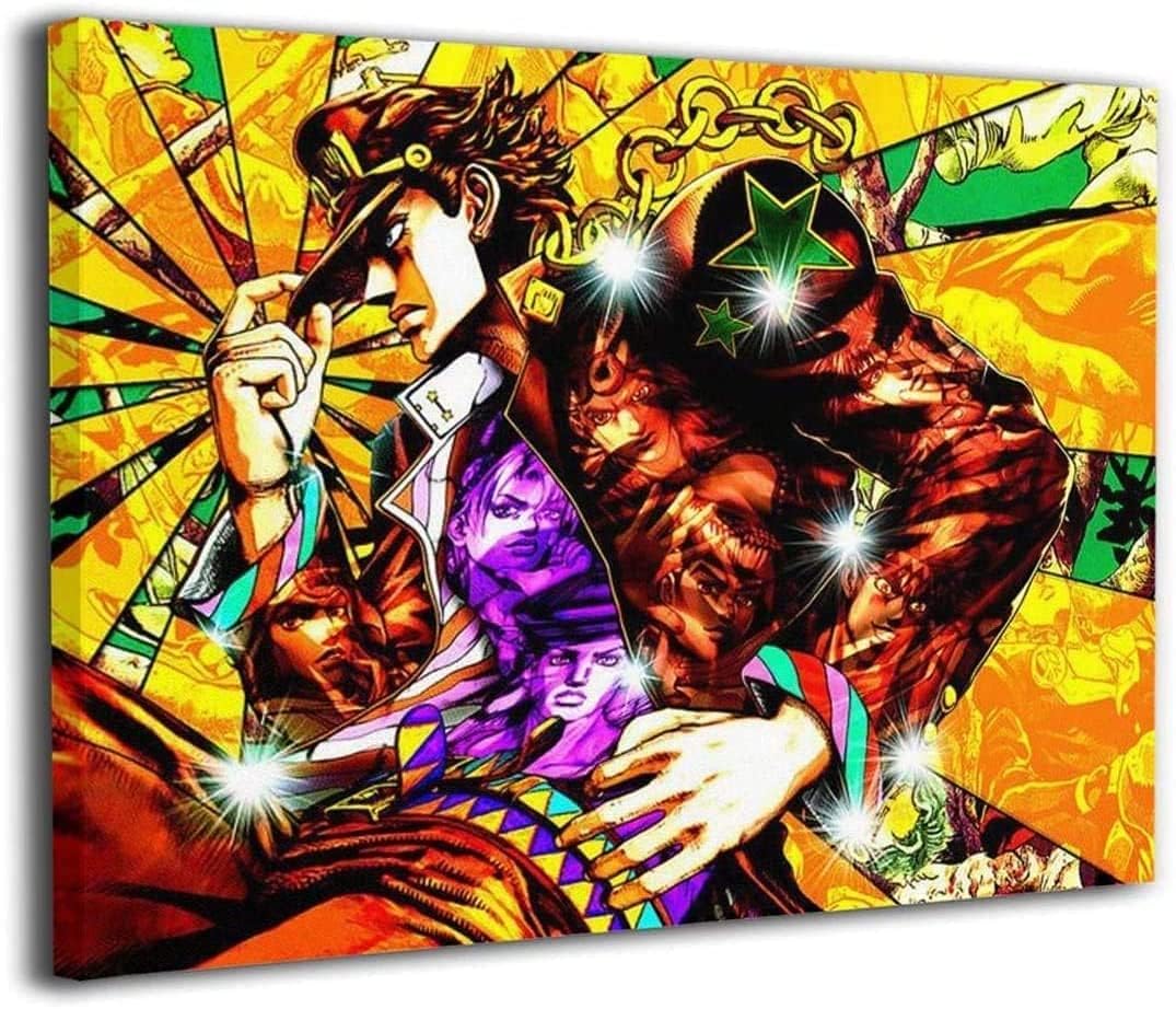 Amazon.co.jp: ジョジョの奇妙な冒険 ポスターアートパネル 壁の絵