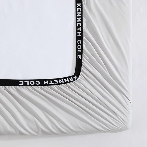 Miniatura 10 de Kenneth Cole - Solutions - Juego de sábanas Queen de poliéster reciclado suave, 6 piezas, acabado resistente a las arrugas y enfriamiento (azul