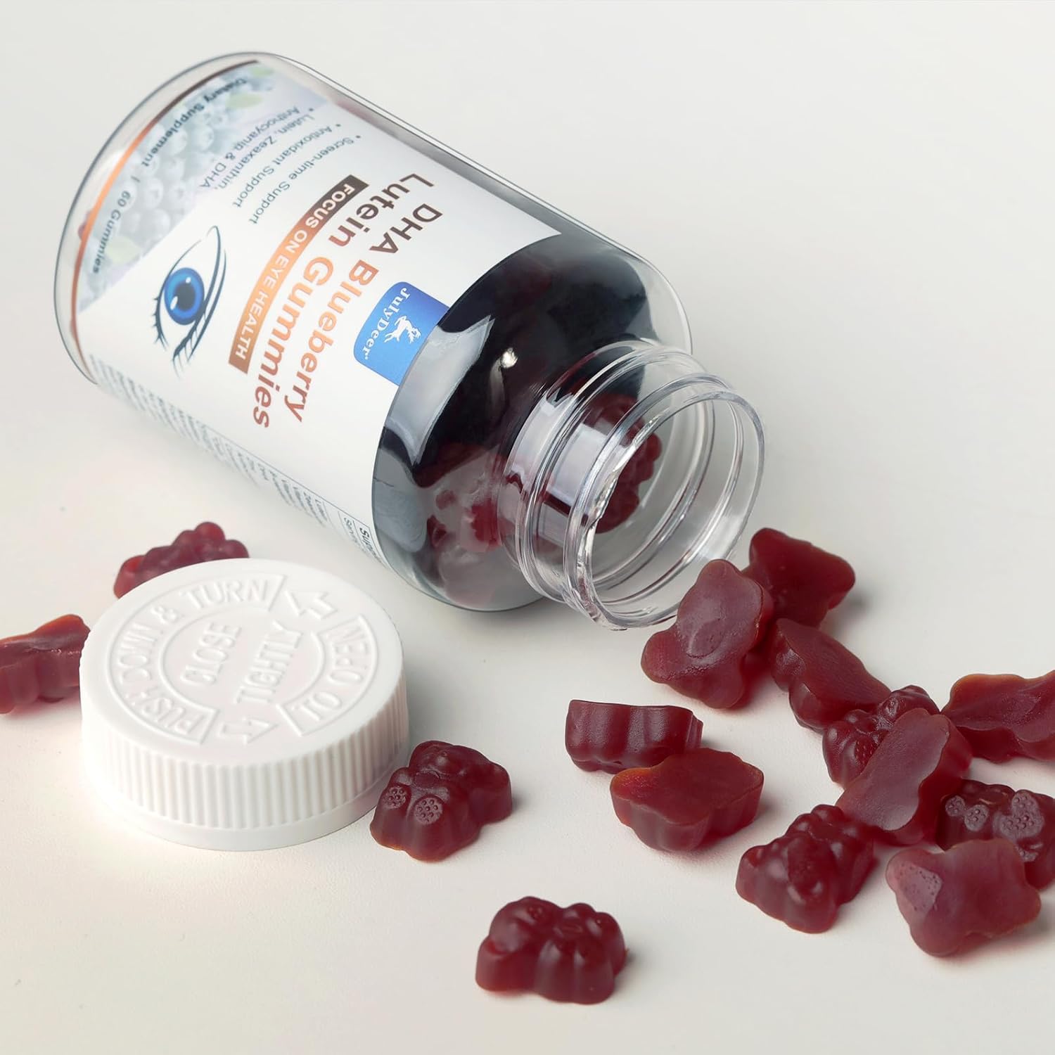 Lutein and Zeaxanthin Gummies Supplements Support Eye Health, 9 in 1 with Vitamin E and C, B-carotene, DHA, Zinc, Anthocyanin (Blueberry Extract), Complex Probiotics, Non-GMO, Gluten Free I 60 Gummies - Image 7