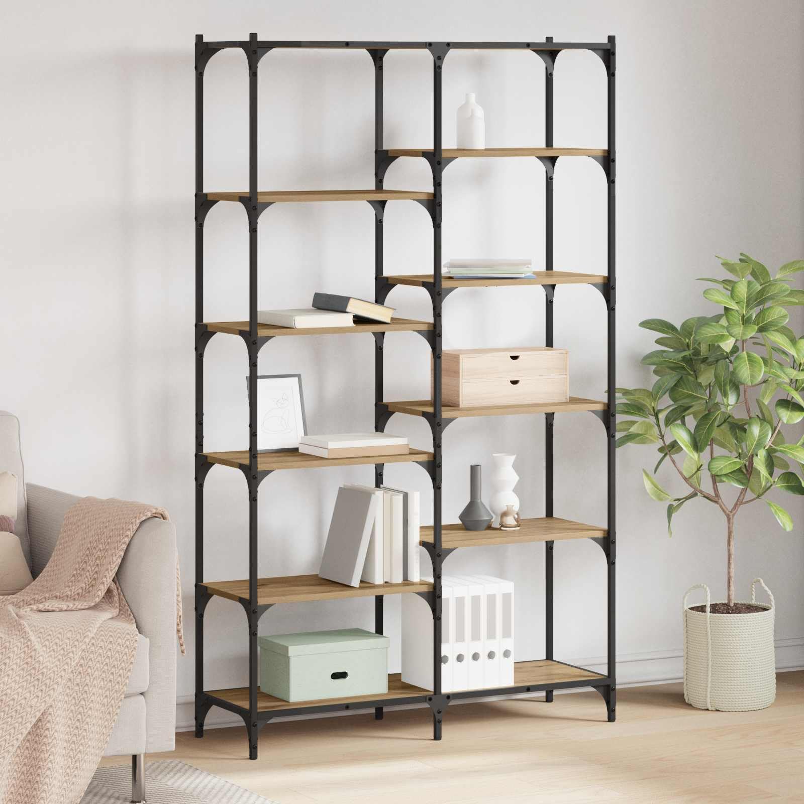 Generisch Regal Artisan-Eiche 100 x 32 x 170 cm Holzwerkstoff,Möbel,Regalsysteme,Bücherregale Bücherschränke-881891