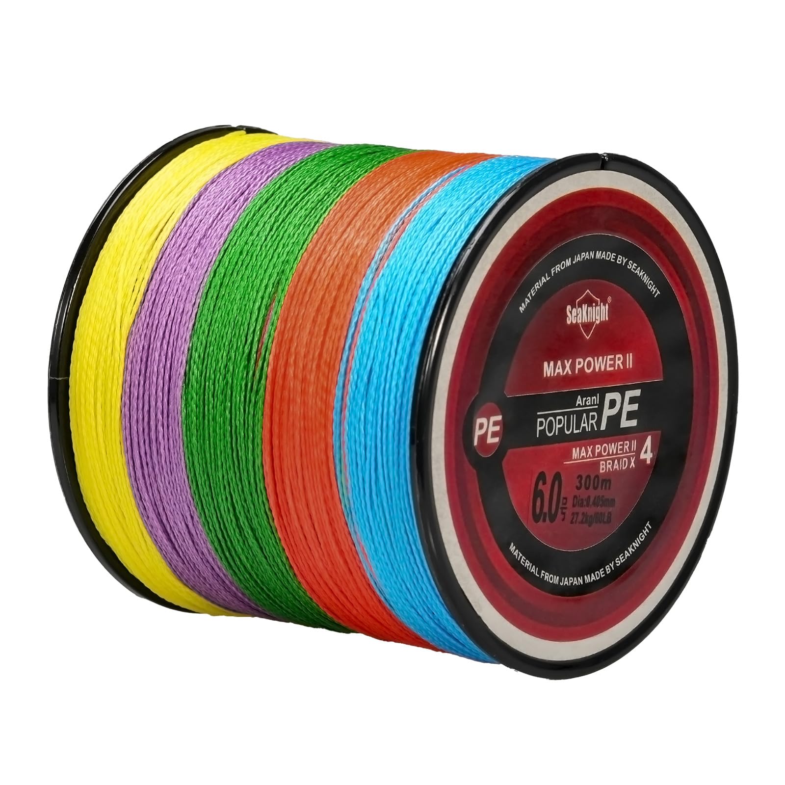 Seaknight TriPoseidon geflochtene Angelschnur, 4 Stränge, 300m-1000m, Salzwasser-Angelschnur, Langwurf, super starker Multifilament-PE-Draht, schwimmende Meeresangelschnur, 8 Farben, 3,6–36,3 kg