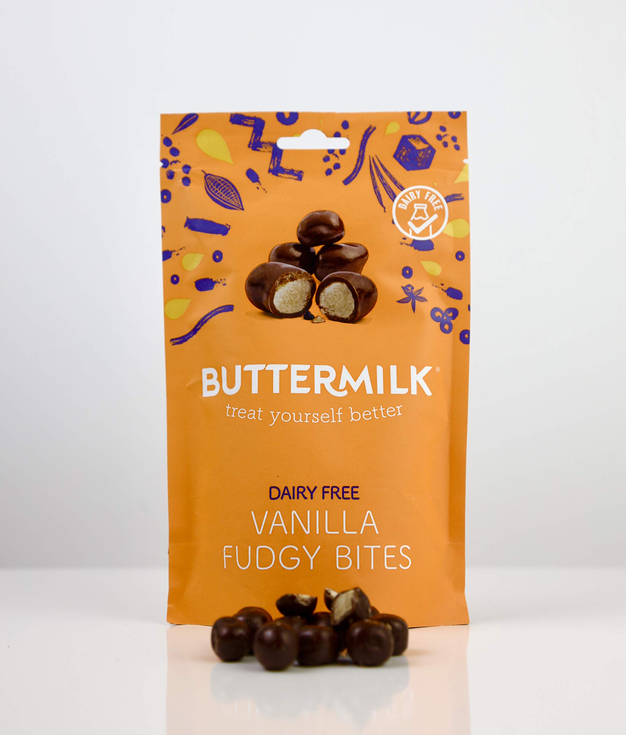 Buttermilk Krówki waniliowe (7 x 100 g) - krówki słodycze - wegańskie słodycze - bez nabiału - słodycze bez glutenu - bez sztucznych składników - ręcznie robione w Wielkiej Brytanii