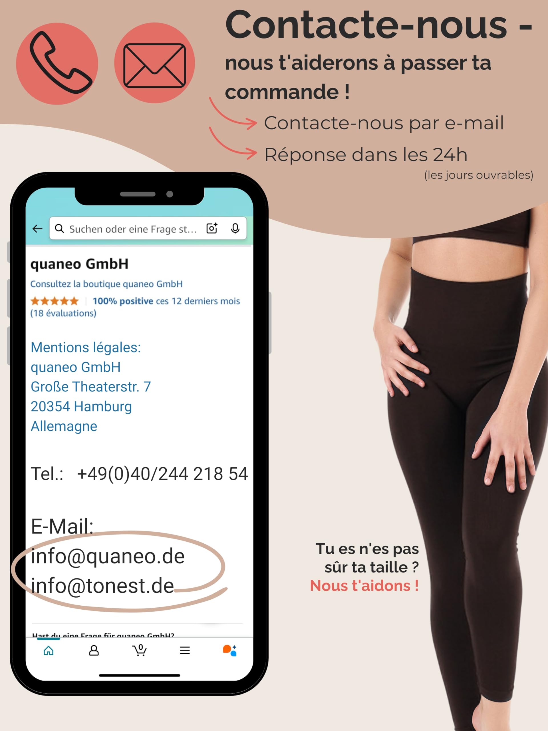 TONEST Leggings Sculptant Taille Haute modelant la Silhouette - Pantalon Sculptant - Push-Up - Panty Remodelant pour Le Ventre - 4000-MS-CC