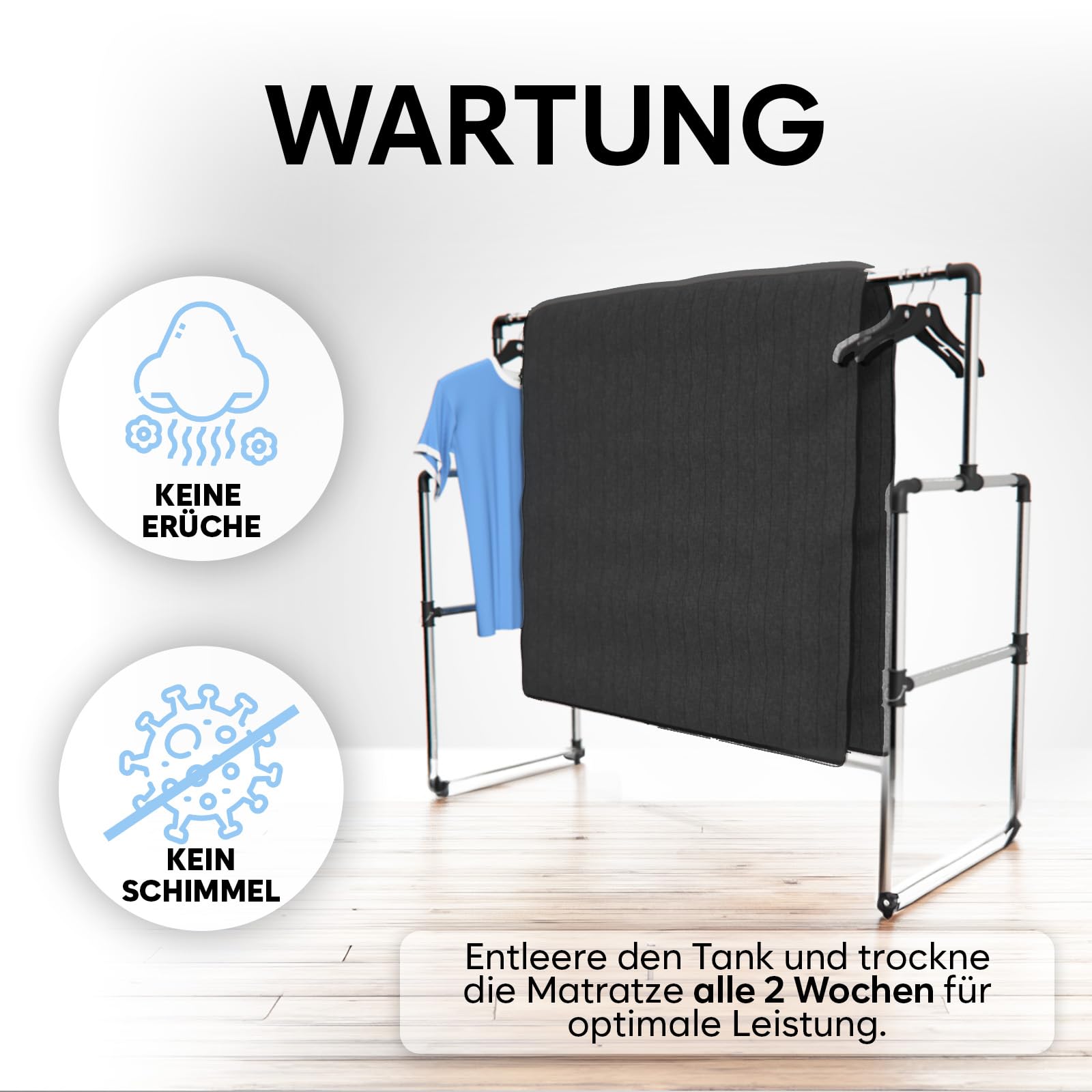 Adamson B10 kühlende Matratzenauflage – Twin 190x100 cm – 100% Baumwolle – Kühlmatte Bett für ruhigen, erholsamen Schlaf – Ideal für heiße Schläfer – Energiesparendes Design