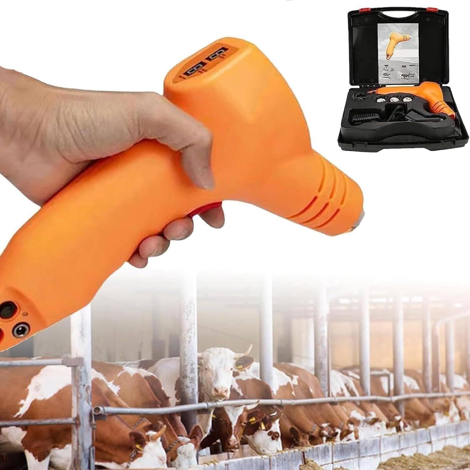 Macchina per decornazione elettrica portatile, strumento per decornazione agricola, la temperatura può raggiungere i 900 ℃, con display digitale, decornazione rapida, per pascoli/aziende agricole