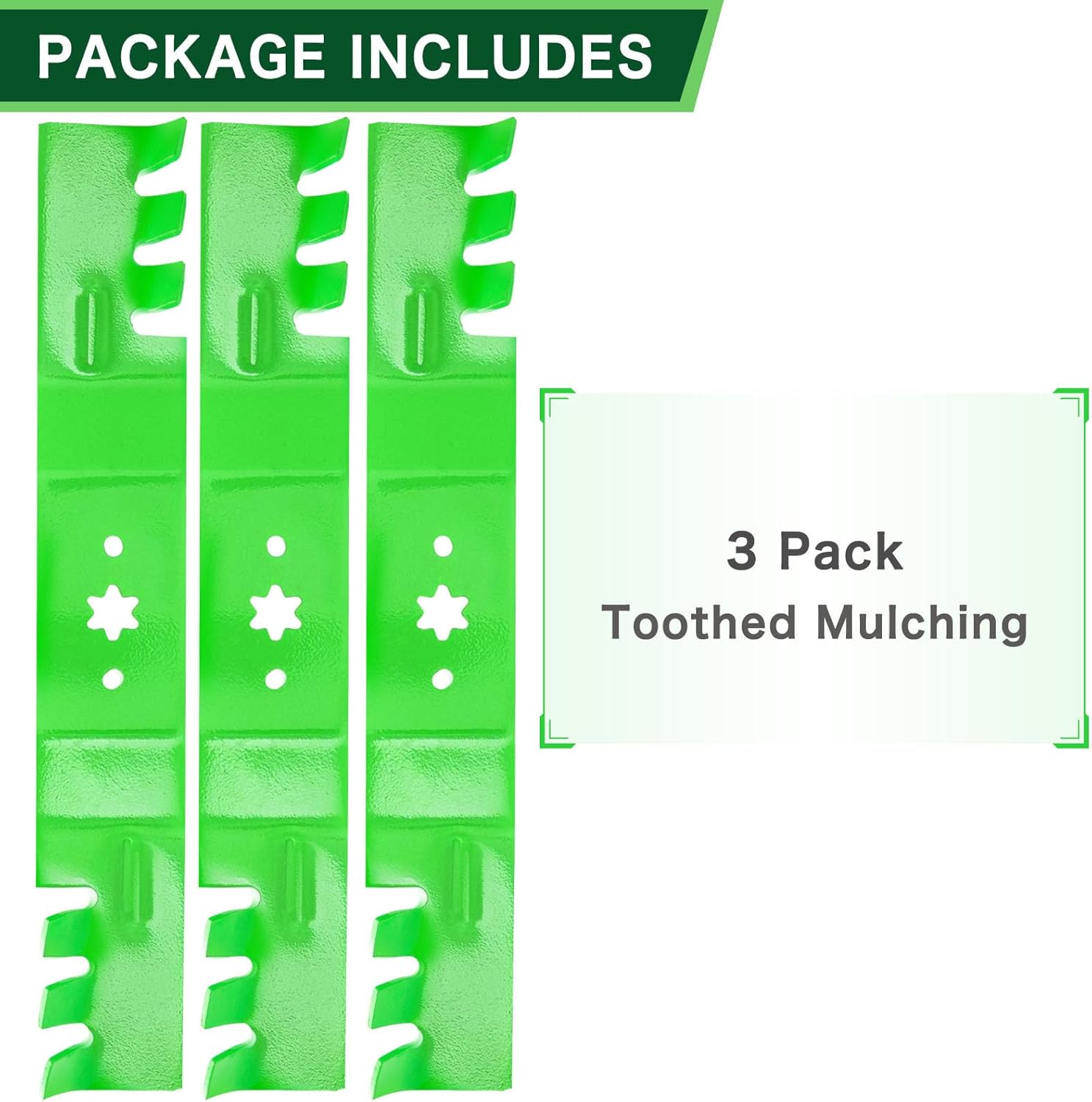 3 Pack Mower Mulching Blade Replaces OEM 942-0677 742-0677 942-0677 Toro 112-0931 Compatible with 54 inch Deck MTD Cub Cad et RZT S54 GT1054 GT2300 LGT1054 LGTX1054 Lawn Mower