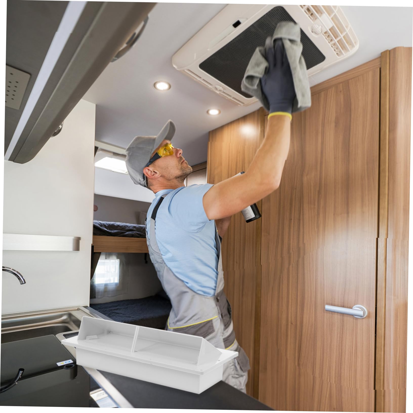 6piezas Tapa Ventilación para Campers Cubierta De Extractor para y Cocinas De RV Instalación y Material Resistente Accesorios De Reemplazo para Autocaravanas