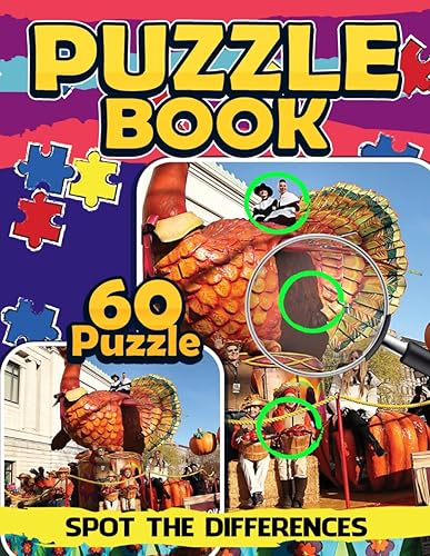 Spot the Difference Puzzle Book for Adults: Spot The Difference Puzzles Books, Find Object Activity Book, Enchanting Images for All Ages. Gift For Birthday, Stress Relief