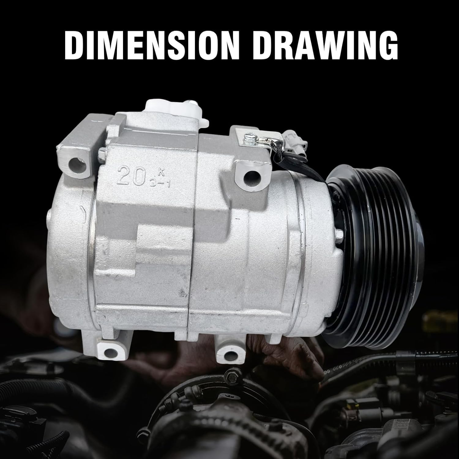 CO 10854C AC Compressor Fit for Toyota Sienna 3.3L 2004 2005 2006, for Toyota Sienna 3.5L 2007,Replace 8832008051, 8841008030