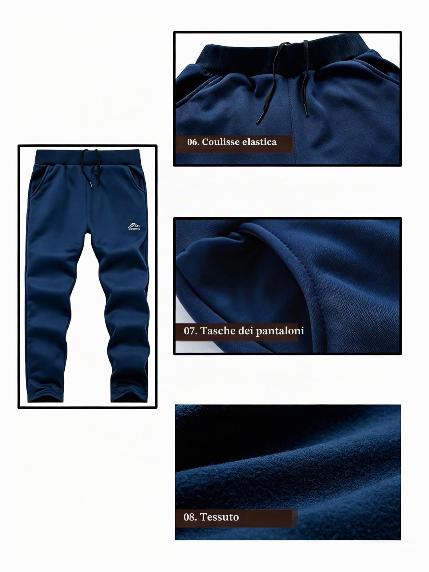 FTCayanz Tuta Uomo Atletico Jogging Felpa Manica Lunga Sportive con Cerniera Tute Activewear