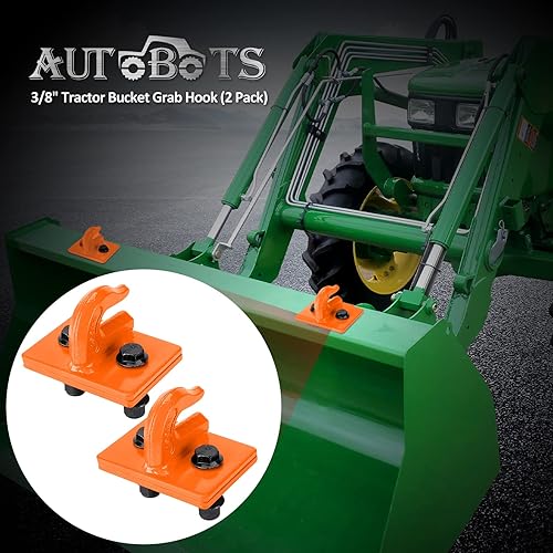 Miniatura 6 de AUTOBOTS Gancho de agarre de cubo de tractor de 38 pulgadas (paquete de 2), ganchos de agarre de resistencia a la rotura de 15,000 libras con perno